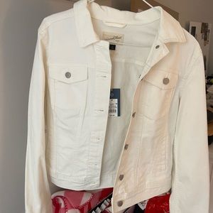 white jean jacket